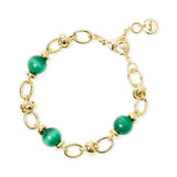 Bracciale catena boule maglie avviluppate Modern Muse - Verde - Sodini Bijoux