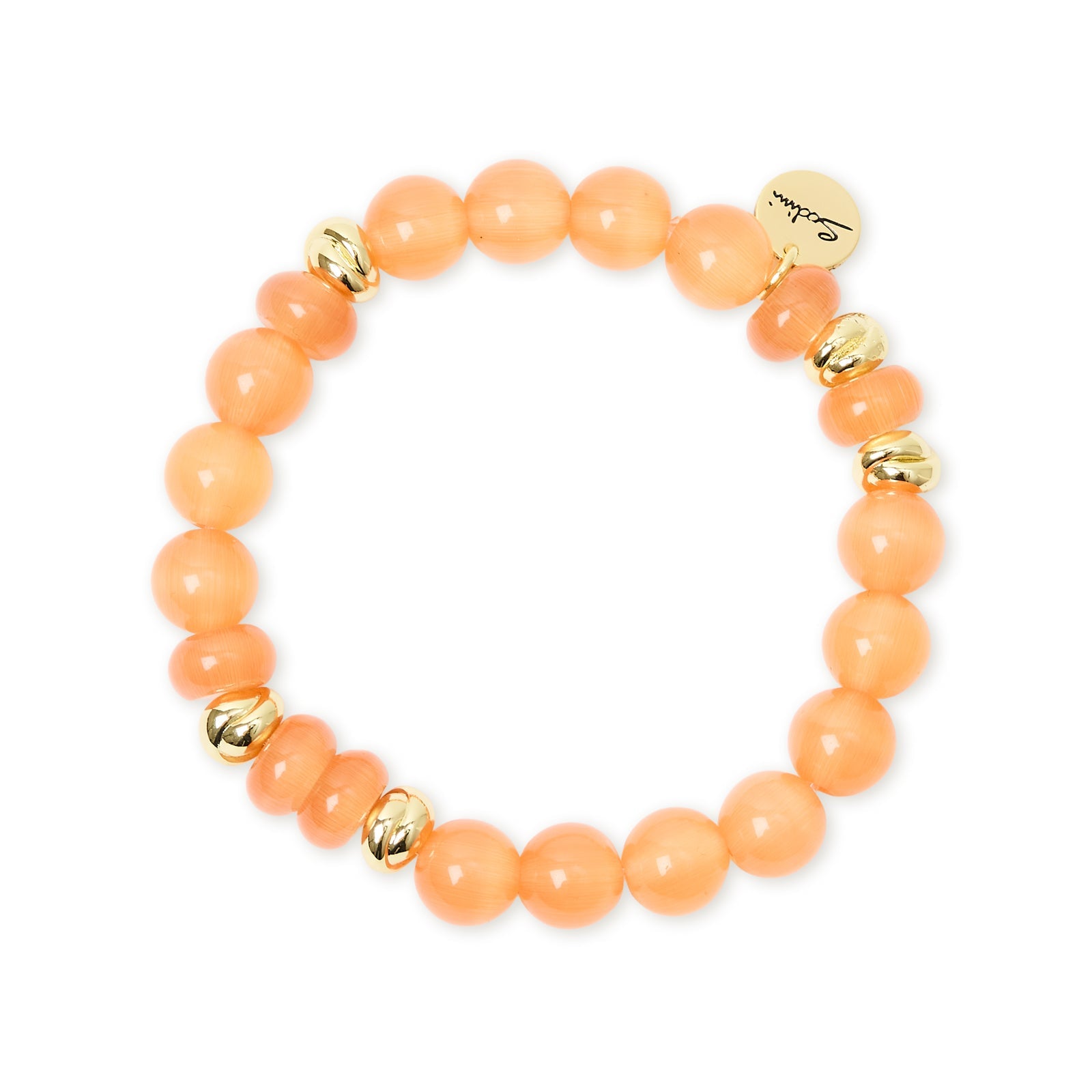 Bracciale elastico boule maglie avviluppate Modern Muse - Arancio - Sodini Bijoux