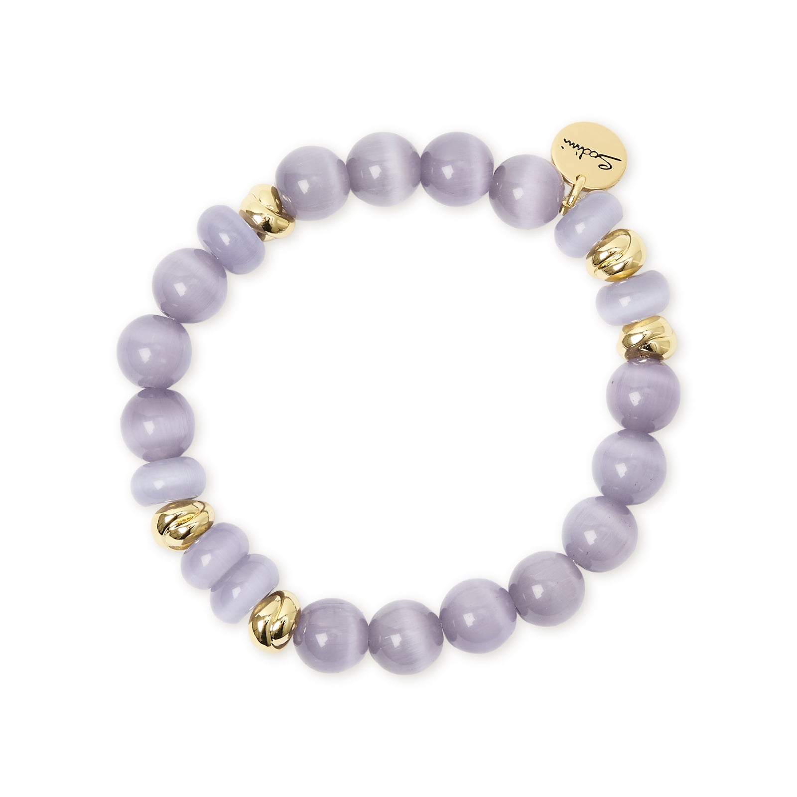 Bracciale elastico boule maglie avviluppate Modern Muse - Viola chiaro - Sodini Bijoux