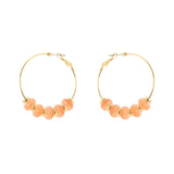 Orecchini cerchio e boule ecrasé Modern Muse - Arancio - Sodini Bijoux