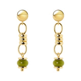 Orecchini maglie ovali anellini boule Modern Muse - Oliva - Sodini Bijoux