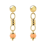 Orecchini maglie ovali anellini boule Modern Muse - Arancio - Sodini Bijoux