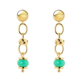 Orecchini maglie ovali anellini boule Modern Muse - Verde - Sodini Bijoux