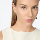 Orecchini maglie ovali fascette boule Modern Muse - Blu - Sodini Bijoux