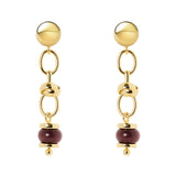 Orecchini maglie ovali fascetta boule Modern Muse - Viola - Sodini Bijoux