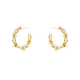 Orecchini perno cerchio catena Modern Muse - Oro - Sodini Bijoux