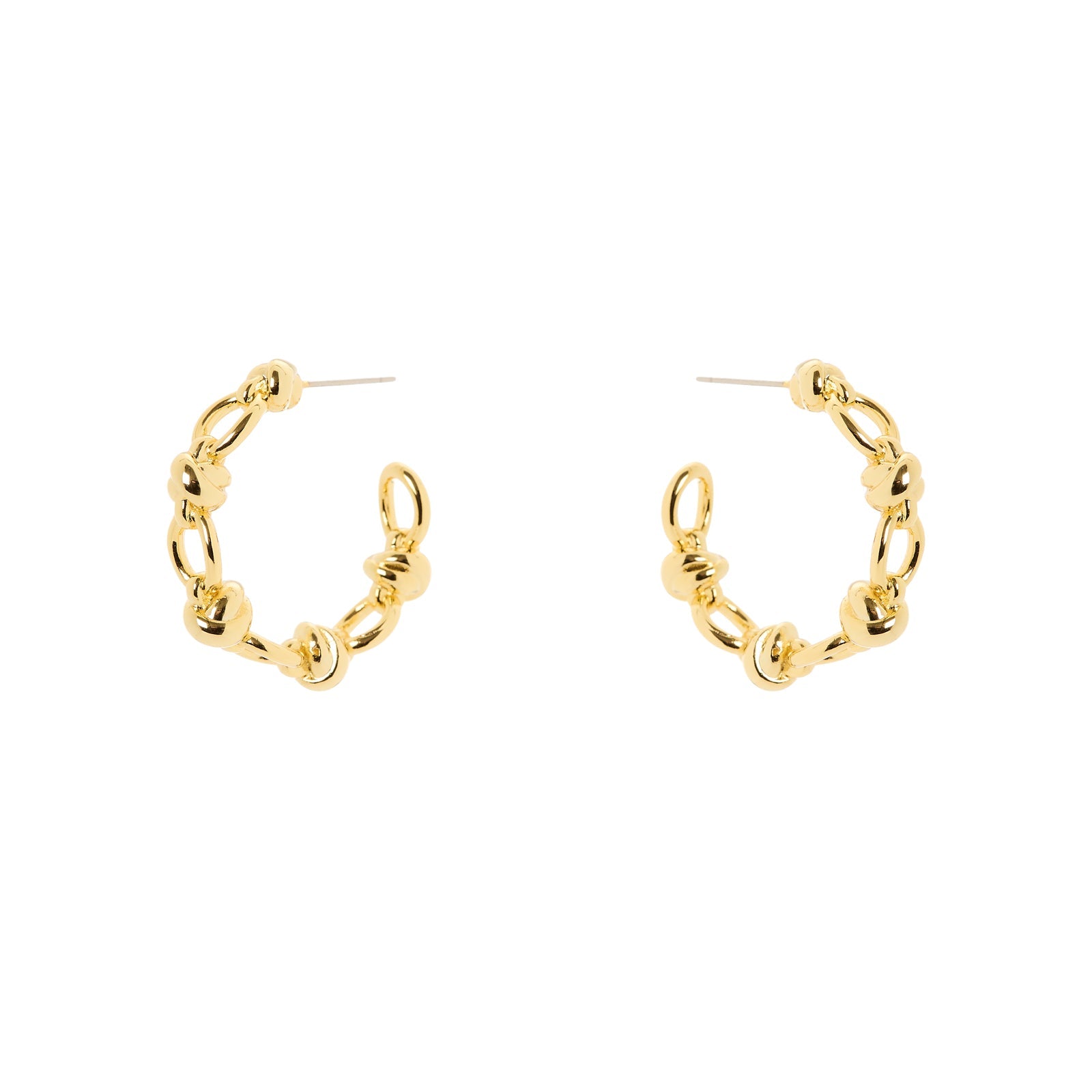 Orecchini perno cerchio catena Modern Muse - Oro - Sodini Bijoux