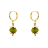 Orecchini cerchietto e boule pendente Modern Muse - Oliva - Sodini Bijoux