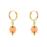 Orecchini cerchietto e boule pendente Modern Muse - Arancio - Sodini Bijoux