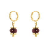 Orecchini cerchietto e boule pendente Modern Muse - Viola - Sodini Bijoux