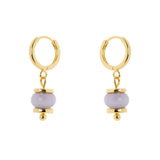 Orecchini cerchietto e boule pendente Modern Muse - Viola chiaro - Sodini Bijoux