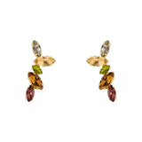 Orecchini con composizione di cristalli Foliage - Multicolor - Sodini Bijoux