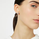 Dome earrings Sissi - Matt silver - Sodini Bijoux