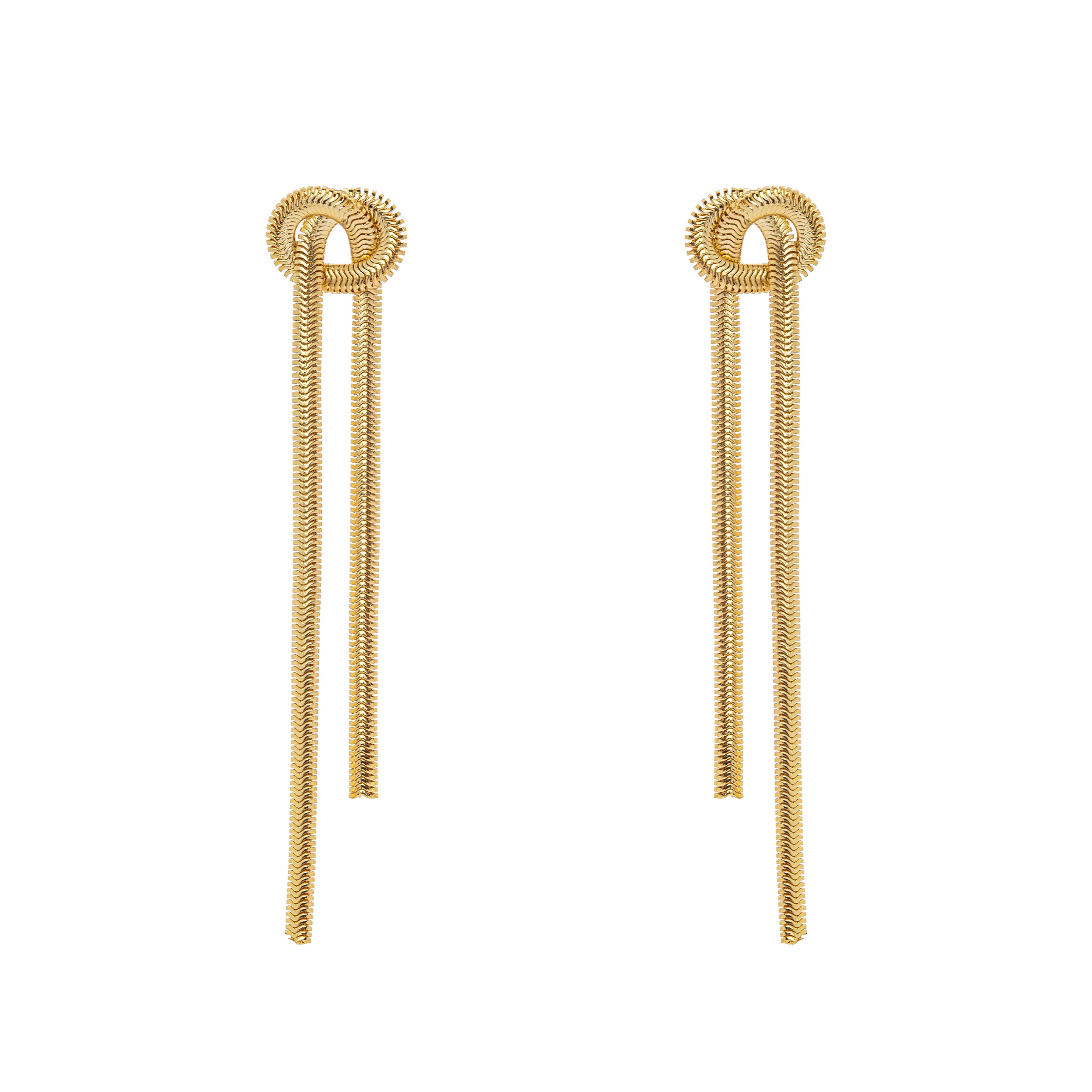 Orecchini a catena annodata Cleopatra - Oro - Sodini Bijoux