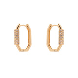 Piccoli orecchini mini cerchio ottagonale Ginevra - Oro - Sodini Bijoux