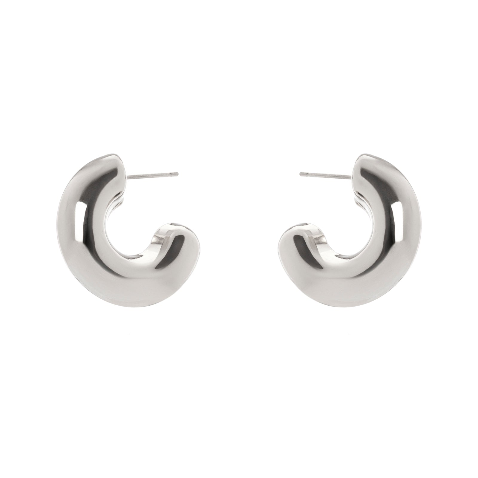 Orecchini a cerchio cilindrico Domus - Argento - Sodini Bijoux