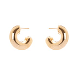 Domus Cylindrical Hoop Earrings - Gold - Sodini Bijoux