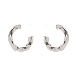 Domus Spiral Hoop Earrings - Silver - Sodini Bijoux