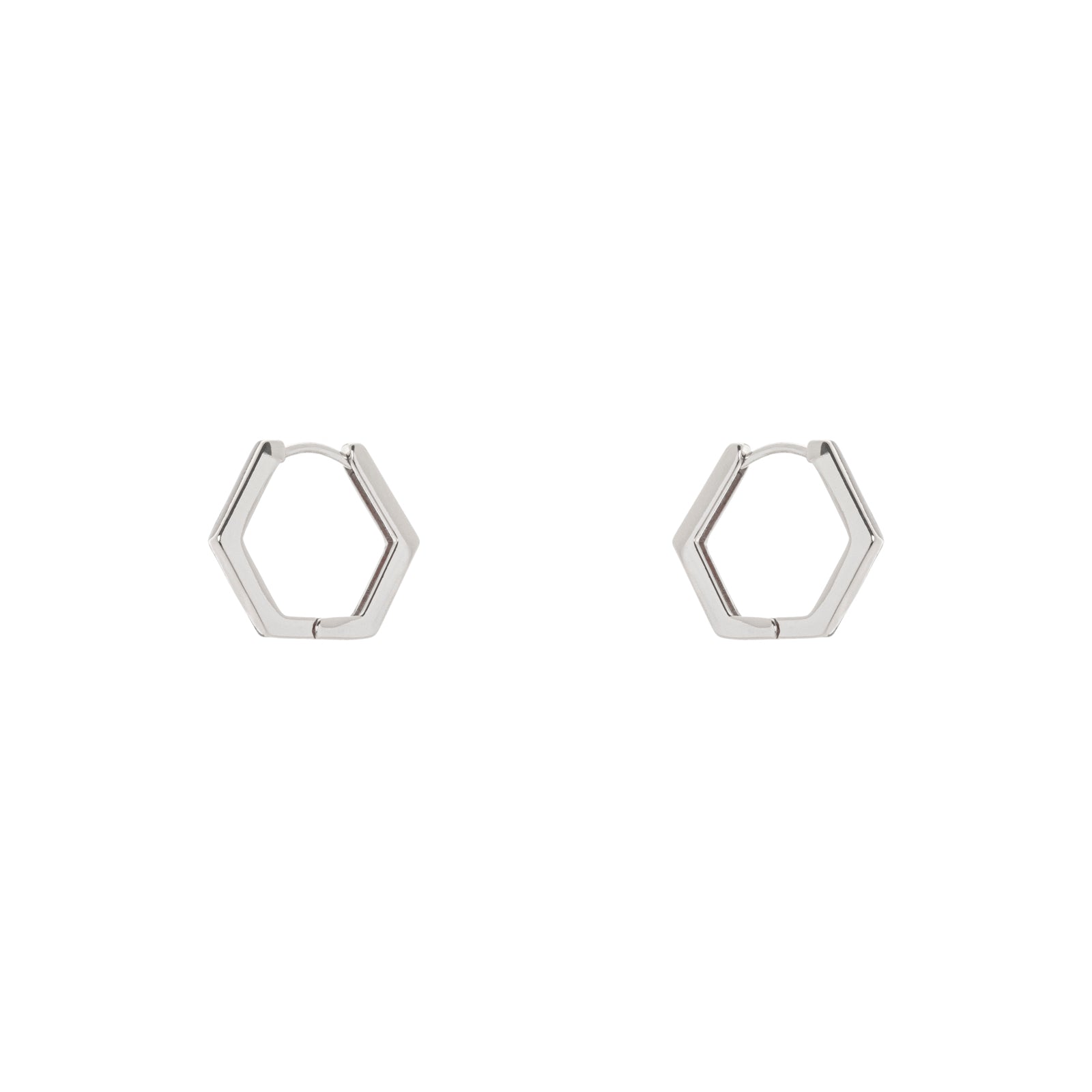 Orecchini cerchio a sezione geometrica Domus - Argento - Sodini Bijoux