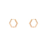 Orecchini cerchio a sezione geometrica Domus - Oro - Sodini Bijoux