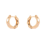 Domus Faceted Hoop Earrings - Gold - Sodini Bijoux