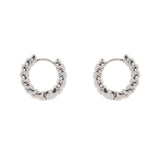 Piccoli orecchini cerchietto a treccia Domus - Argento - Sodini Bijoux