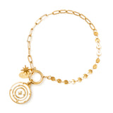 Bracciale catena a due stili Samba - Oro e bianco - Sodini Bijoux