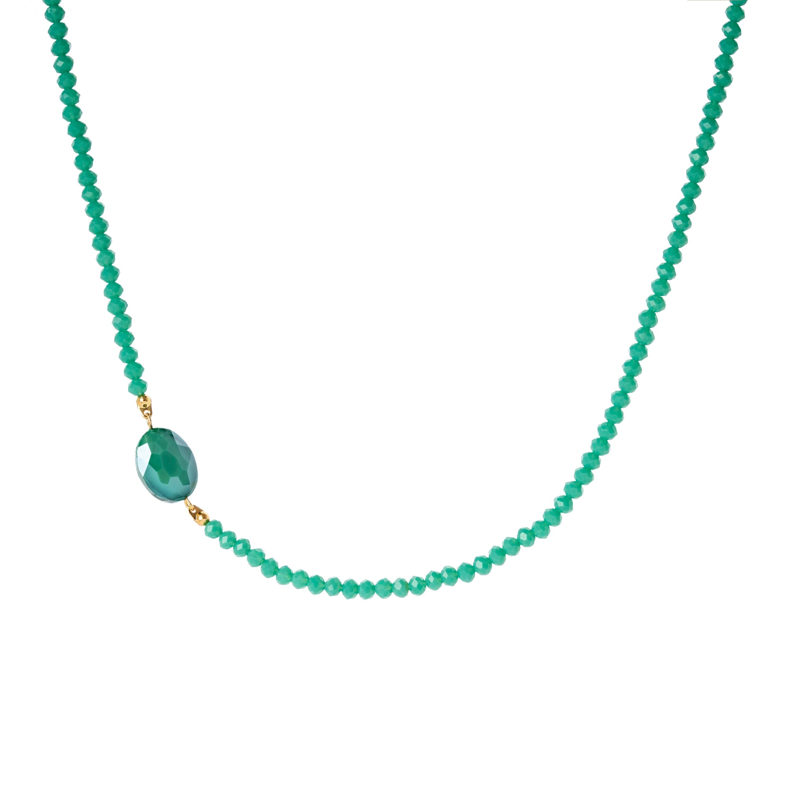 Collana perline e pietra Samba - Turchese - Sodini Bijoux