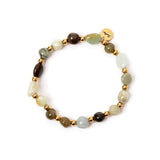 Bracciale elastico ciottoli Fortaleza - Verde - Sodini Bijoux