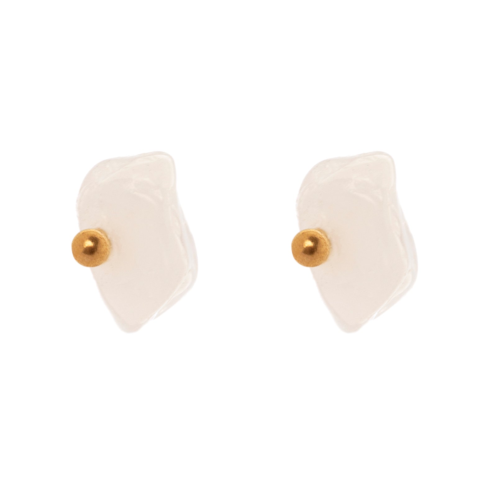 Orecchini ciottolo Fortaleza - Bianco - Sodini Bijoux