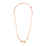 Collana lunga cordino e mini pendenti Sunset Crush - Rosso - Sodini Bijoux
