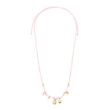 Collana lunga cordino e mini pendenti Sunset Crush - Rosa - Sodini Bijoux