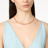Short necklace cord chain Sunset Crush - Pink - Sodini Bijoux