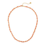 Short necklace cord chain Sunset Crush - Pink - Sodini Bijoux