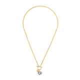 Collana rolò e sfera pendente Jasmine - Blu - Sodini Bijoux