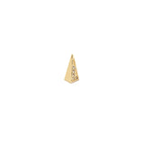 Arrow tip mono earring Pov - Gold and white - Sodini Bijoux