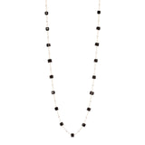 Collana lunga a cubetti e perle Madelaine - Argento - Sodini Bijoux