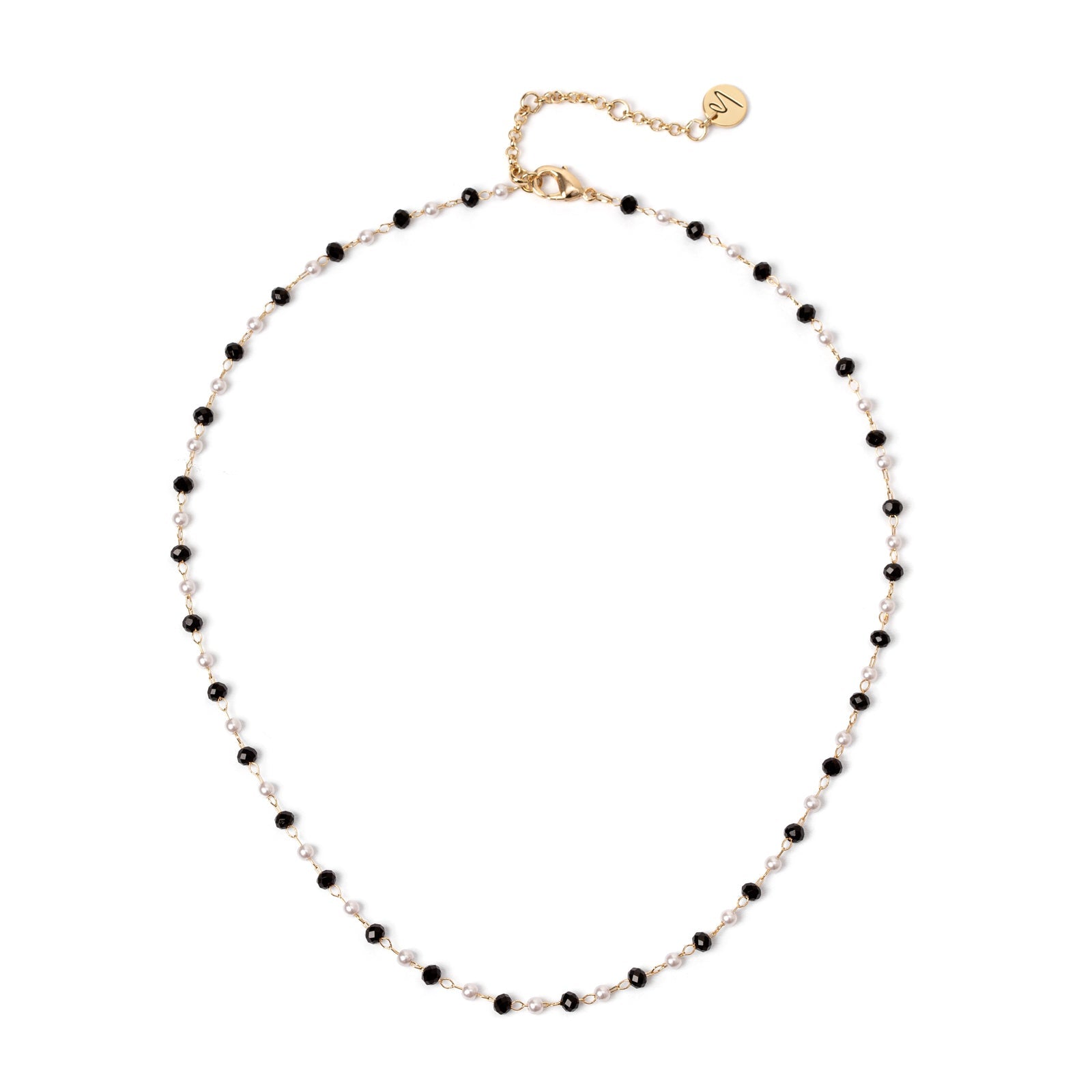 Collana corta perline e perle Madelaine - Argento - Sodini Bijoux