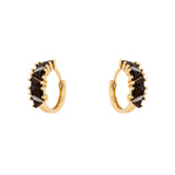 Orecchini cerchio e cristalli triangolari Madelaine - Oro - Sodini Bijoux