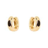 Orecchini cerchio e cristallo ovale Madelaine - Oro - Sodini Bijoux