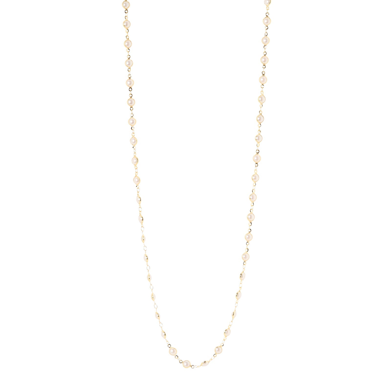 Collana lunga con perle ed elementi dorati Lady pearl - Oro e bianco - Sodini Bijoux