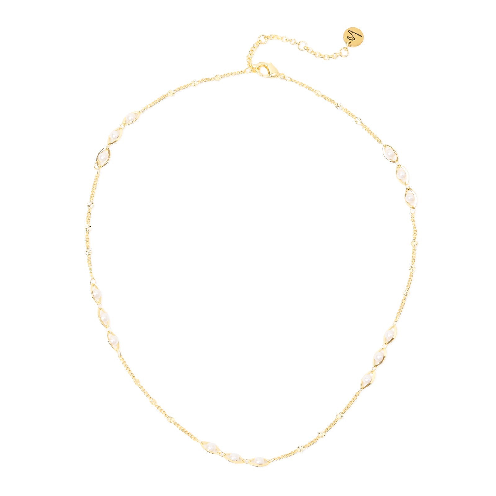Collana con perle incorniciate Lady pearl - Oro e bianco - Sodini Bijoux