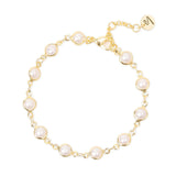 Bracciale con perle incorniciate Lady pearl - Oro e bianco - Sodini Bijoux