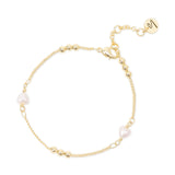 Bracciale con perle a cuore e boule dorate Lady pearl - Oro e bianco - Sodini Bijoux