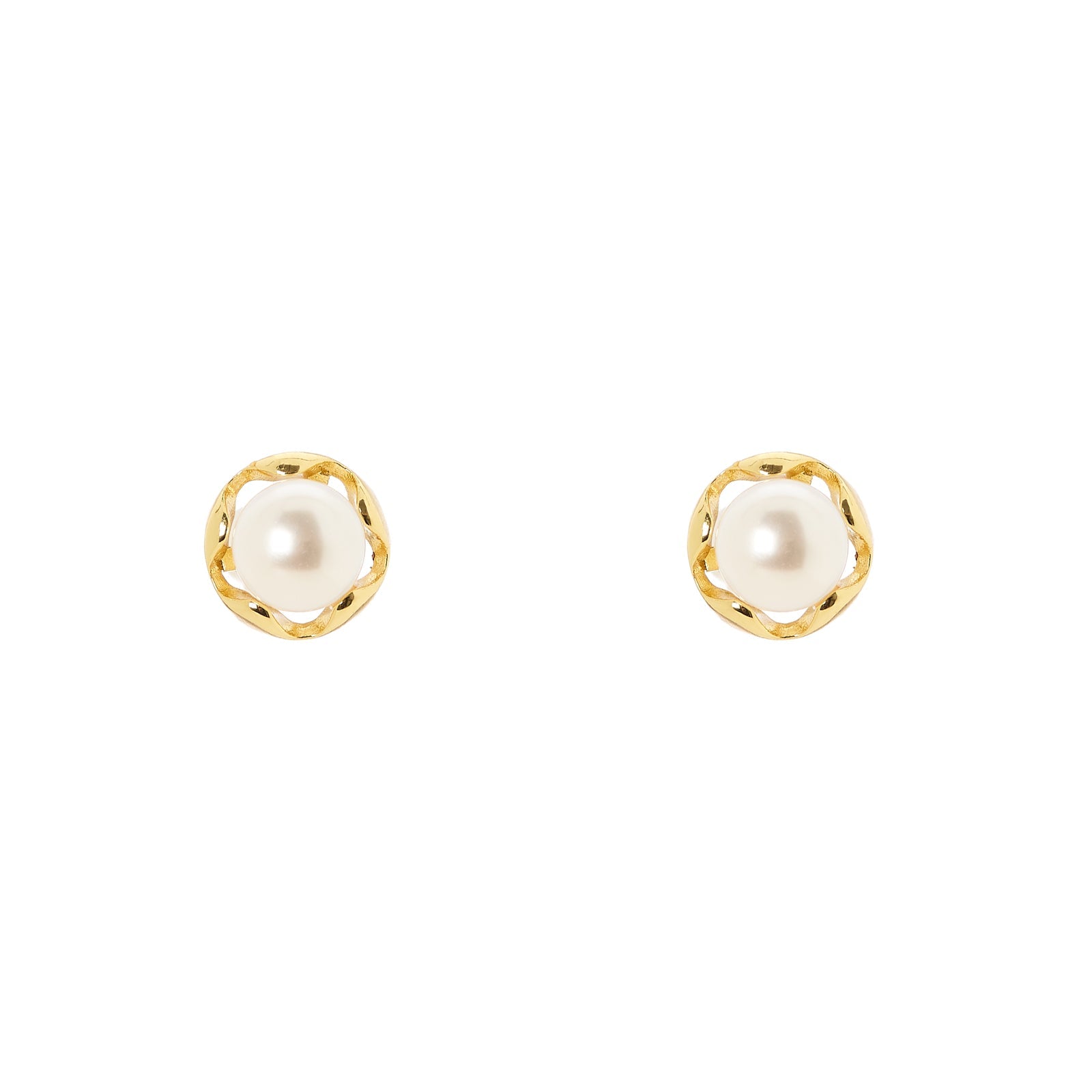 Orecchini con maxi perla e profilo dorato Lady pearl - Oro e bianco - Sodini Bijoux