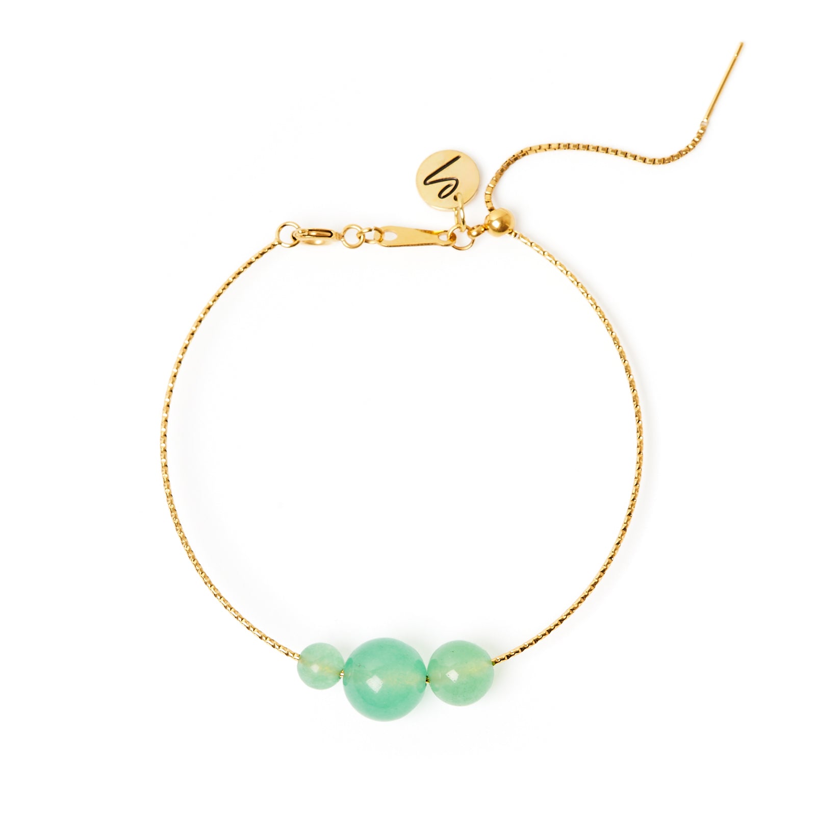 Bracciale semirigido e tre sfere Izu - Verde - Sodini Bijoux