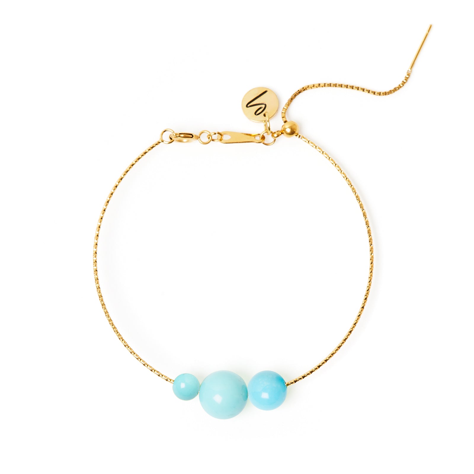 Bracciale semirigido e tre sfere Izu - Turchese - Sodini Bijoux