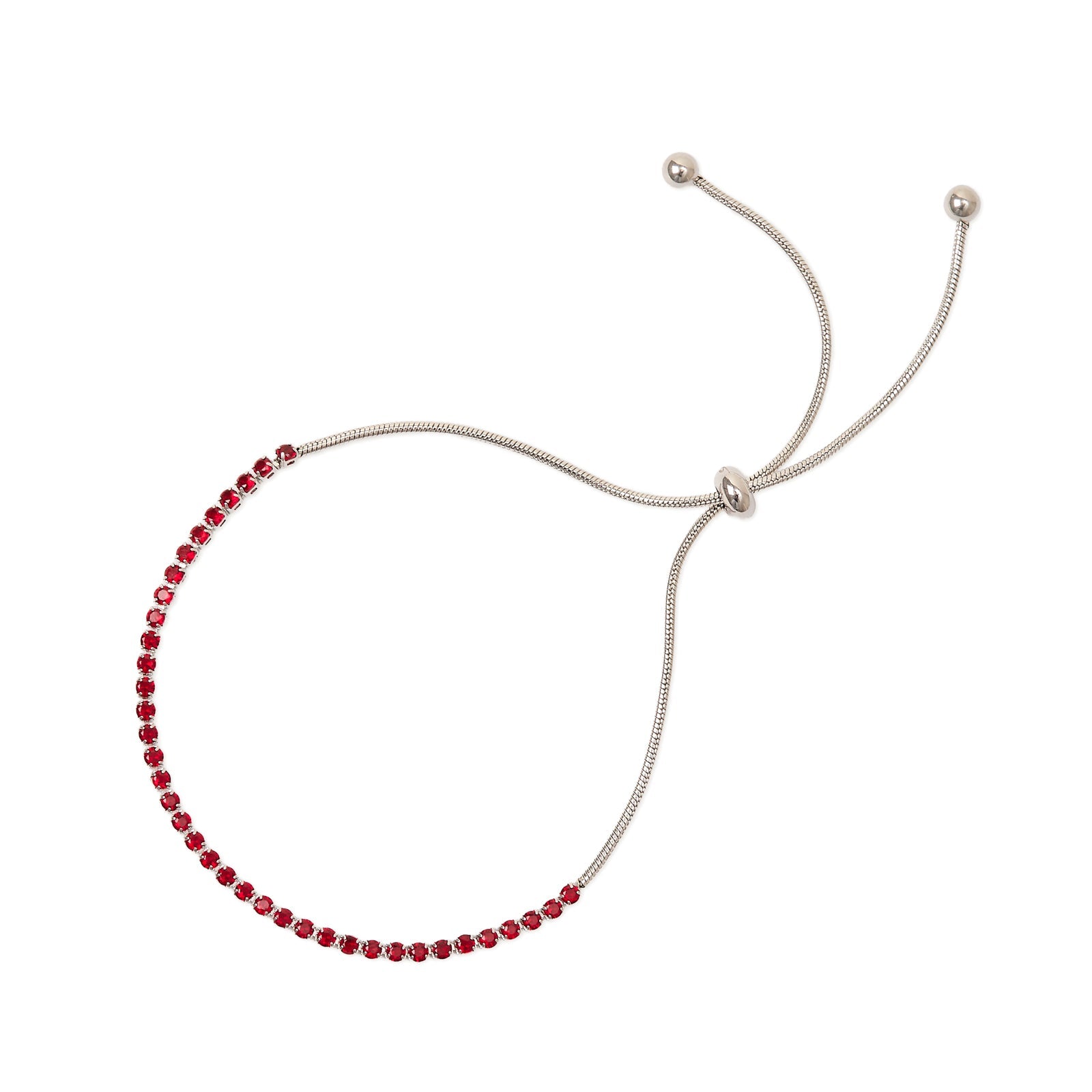 Bracciale tennis con piccoli cristalli Venus - Rosso - Sodini Bijoux